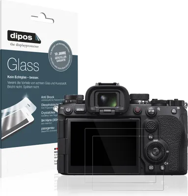 Produktbild von 2x Schutzfolie für Sony Alpha 9 III - Anti-Shock 9H Folie dipos Glass Kunststoffglas