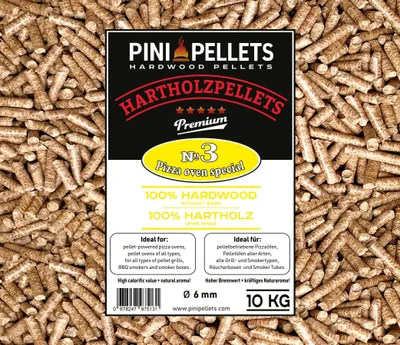 Immagine prodotto di Pellet di legno per forni a pizza e barbecue, 10 kg