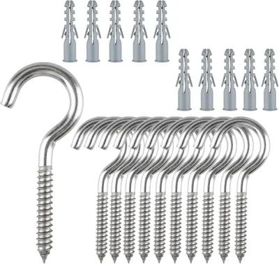 Produktbild von Schraubhaken M8 aus Edelstahl, 100 mm, 10 Stück, Deckenhaken für Innen und Außen