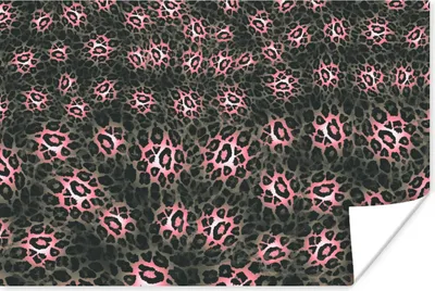Produktbild von MuchoWow® Poster Leopardenmuster - Rosa - Grau - Tiere 60x40 cm - Schlafzimmerdekoration
