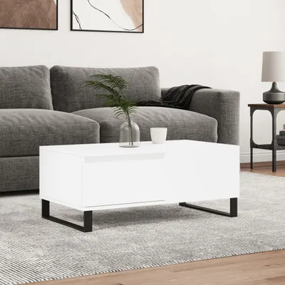 Produktbild von The Living Store Couchtisch Weiß 90x50x36,5 cm Holzwerkstoff