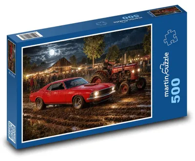 Obrázek produktu pro Puzzle 500 Auto a traktor závod - martinpuzzle