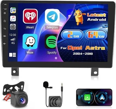 Productafbeelding van Auto Radio 9 Inch - 2GB+64GB Android - Draadloze CarPlay/Android Auto - GPS en Bluetooth