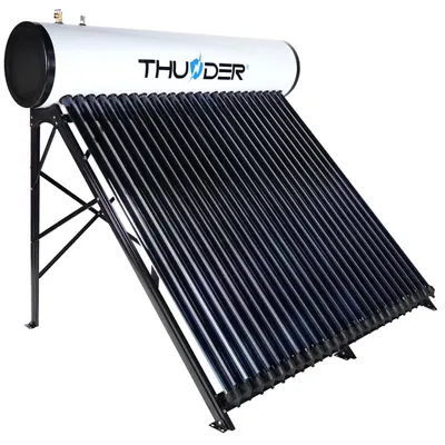 Obrázek produktu pro THUNDER Vakuový solární kolektor Heat Pipe 250 l 25 trubic solární ohřívač vody nerezová ocel SUS304 zásobník TUV černý