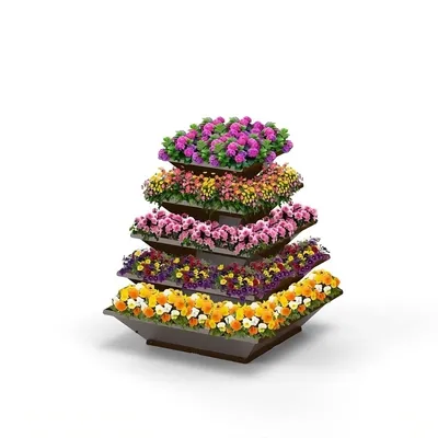 Produktbild von Hochbeet "HighBeet Rock" 5 Ebenen aus Cortenstahl