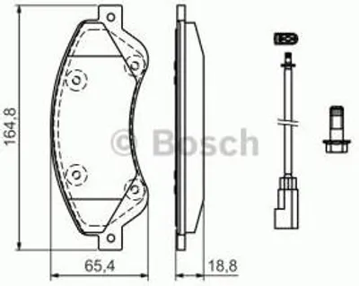 Produktbild von Bosch Bremsbelagsatz, Scheibenbremse  0 986 494 236