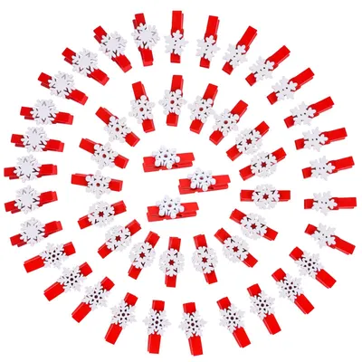 Productafbeelding van Mini houten kerstklappertjes - 50 stuks - 3,5 cm - voor decoratie en DIY