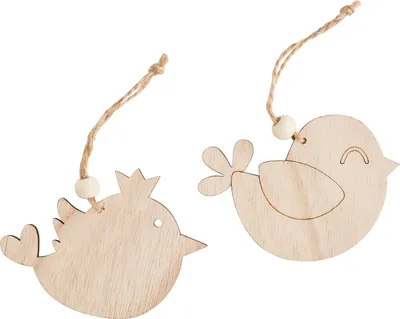 Produktbild von VBS Holz-Anhänger "Vögel", 2er-Set
