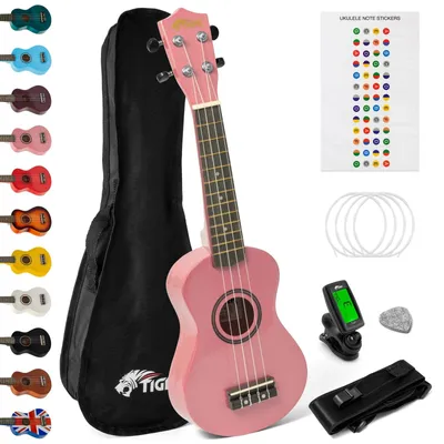 Produktbild von Ukulele Sopran Ukulelen-Set - Sopran - Rosa - Anfängerset