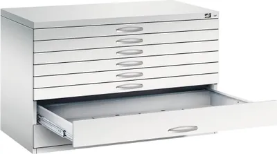 Produktbild von CP 7100 Planschrank lichtgrau 8 Schubladen 110,0 x 76,5 x 76,0 cm