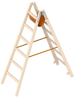 Produktbild von Layher 1038 Holzstehleiter 2x6 Sprossen