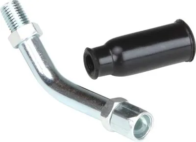 Produktbild von Gaszug Führung Rohrbogen (40°/M6x0,75) mit Einstellschraube für Dellorto Vergaser PHBG PHBH PHBL SHA VHSB | Citomerx