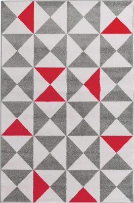 Image de Tapis de chambre à coucher tissé TRIANGAM avec motif scandinave