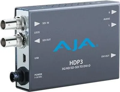 Imagen del producto de AJA HDP3: Conversor de 3G-SDI/HD-SDI/SDI a DVI para video/audio