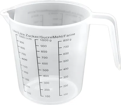 Image de Ruban à mesurer 1L Mug gradué Pichet gobelet doseur Ustensiles de cuisine Pichet transparent en plastique Litre Aide à la cuisine Retoo