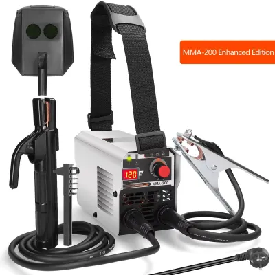 Produktbild von Inverter Elektroden Schweißgerät MMA - MMA-200 Lichtbogenschweißgerät - 120A IGBT - Digitalanzeige - Lüfterkühlung - 220V Tragbar