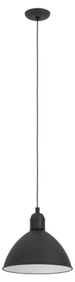 Image de EGLO 43878, 1 ampoule, E27, IP20, Noir, Blanc