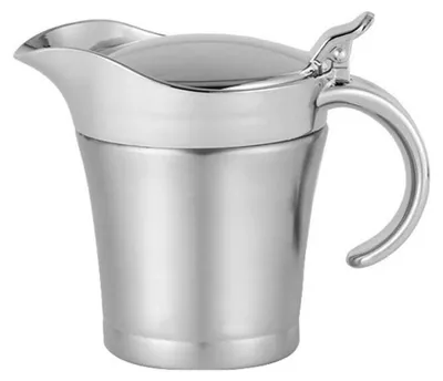 Produktbild von Premium Edelstahl Thermo Sauciere, Doppelt Isoliert Eleganter Silberner Thermo Sauciere SoBenkanne Perfekt fur Abendessen Partys