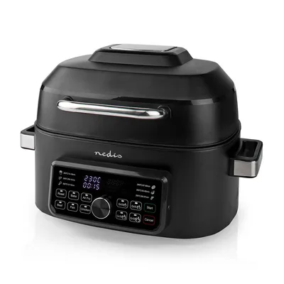 Produktbild von Nedis Heißluftfritteuse - 6 l - Timer: 120 min - Anzahl der voreingestellten Programme: 7 - Digital - Schwarz