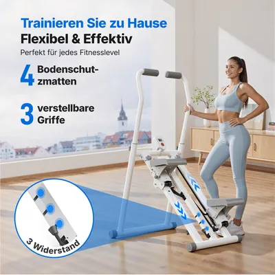 Produktbild von Stepper für Zuhause – 2026 Treppensteiger, vertikaler Klettertrainer, Ganzkörper-Workout, rutschfeste Pedale, langlebiges Fitnessgerät