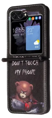Obrázek produktu pro Obal na telefon Samsung Galaxy Z Flip8 5G z umělé kůže s motivem medvěda