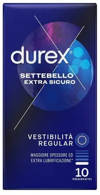 Produktbild von DUREX SETTEBELLO EXTRA SICHER – Präservative, 10 Stück
