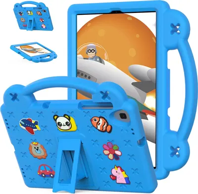 Produktbild von Schutzhülle für Samsung Galaxy Tab A 10.1 2019 T510/T515 Niedliche Hülle für Kinder, Stoßfest mit Griff und Ständer Blau