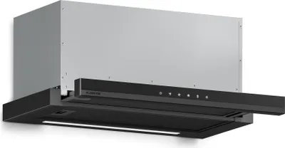 Image de Klarstein Velaire Hotte Aspirante 60cm, Hotte à Tiroir Design, 896 m³/h, Classe A++, Commandes Tactiles, LED, Filtre Charbon, Silencieuse, Hotte Cuisine Aspirante, Noir