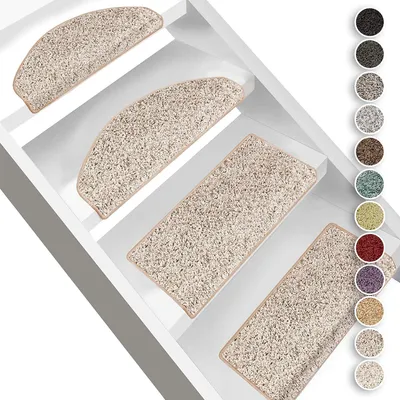 Produktbild von Stufenmatte Bali Beige Halbrund 19 x 56 cm