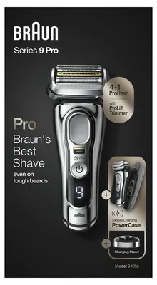 Produktbild von Braun Series 9 9426s Wet&Dry, Folienschaber, Schwarz, Chrom, Active Quattro Head, Ladend, Akku, Lithium-Ion (Li-Ion)