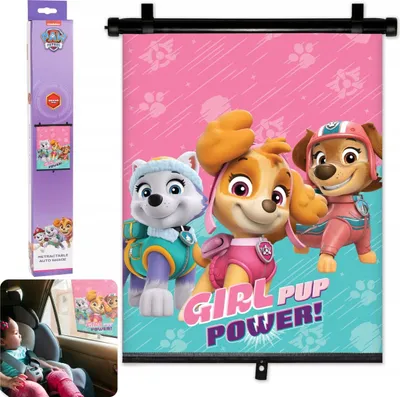 Obrázek produktu pro Paw Patrol Girl Power Sluneční clona do auta, pro děti, dívky 36x45 cm