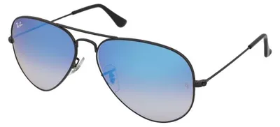 Produktbild von Ray-Ban AVIATOR FLASH LENSES GRADIENT, Erwachsener, Uni, Pilot, Schwarz, Nicht-polarisierte Linse, Metall