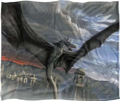 Immagine prodotto di Il Signore degli Anelli - Coperta, disegno del drago TV18884 (taglia unica) (Colorato)