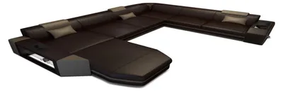 Produktbild von XXL Wohnlandschaft Mega Prato U-Form in Leder