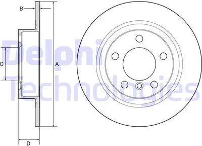 Produktbild von 2x DELPHI Bremsscheibe BG4916C für MINI Countryman (R60) Paceman (R61) 50 2mm