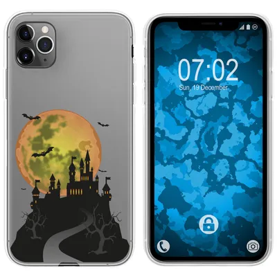 Produktbild von PhoneNatic Case kompatibel mit Apple iPhone 11 Pro Silikon-Hülle Herbst Spukschloss M4