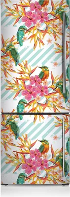 Produktbild von Kühlschrankmagnete Kühlschrank Magnetfolie Magnete Küche 60x190 cm - Sommervögel.