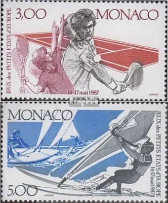 Produktbild von Briefmarken Monaco 1987 Mi 1808-1809 (kompl.Ausg.) postfrisch Sportspiele der Kleinstaaten