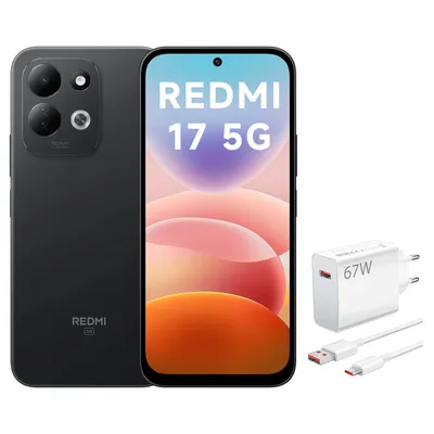 Produktbild von Xiaomi REDMI 17 5G 4GB 256GB Smartphone Schwarz 7500mAh 120Hz mit 67W Ladegerät