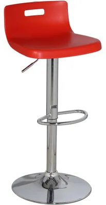 Produktbild von DONREGALOWEB Set 2 Hocker aus Stahl mit Sitz aus verchromtem und rotem Kunstlede