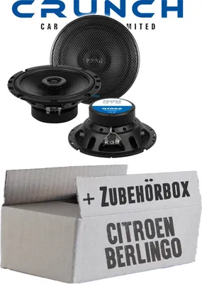 Produktbild von Citroen Berlingo 2 - Lautsprecher Boxen Crunch GTS62 - 16,5cm 2-Wege Koax GTS 62 Auto Einbauzubehör - Einbauset