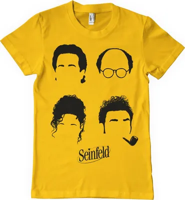 Imagen del producto de Camiseta con los personajes de Seinfeld - Talla M - Color dorado
