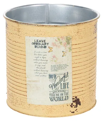 Produktbild von Deko-Vintage-Pflanzgefäß mit Shabby-Chic-Design aus Metall