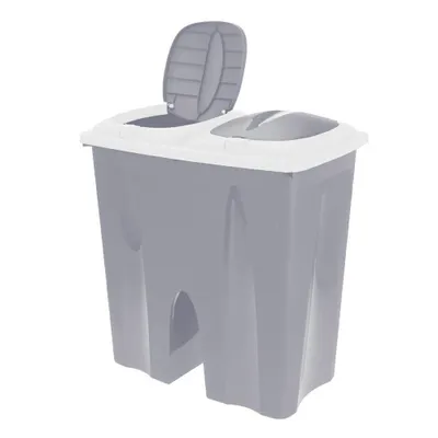 Immagine prodotto di Cestino per rifiuti 2x25L grigio