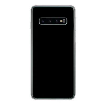 Produktbild von MuchoWow® Handyhülle Schutzhülle Hülle für Samsung Galaxy S10 Schwarz - Dunkel - Massiv - Farbe Silikon Softcase Handy Hülle - Handytasche