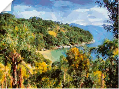 Produktbild von ARTland Poster Romantische Bucht II Größe: 120x90 cm