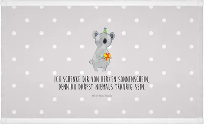 Produktbild von Mr. & Mrs. Panda Handtuch Koala Geschenk - Grau Pastell - kleines, Baumwollhandtuch, Party, Flauschtuch, 50x100, Geburtstag, gesichtstuch