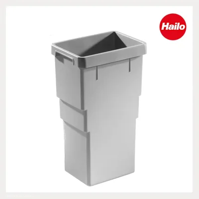 Zdjęcie produktu dla Pojemnik wewnętrzny Hailo 1107229 jasnoszary 13 litrów 258 x 198 x 413 mm