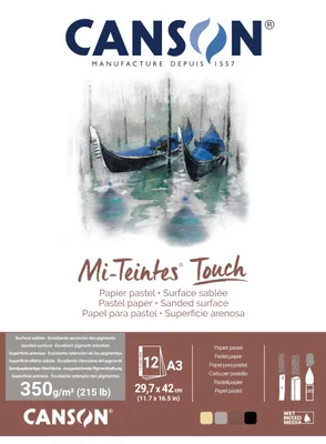 Image de CANSON Bloc de papier à dessin "Mi-Teintes Touch" 297 x 420 mm DIN A3 12 feuilles