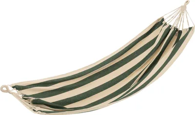 Produktbild von J-Line Hängematte Grosse Streifen Baumwolle/Polyester Dunkel Grün/Ecru